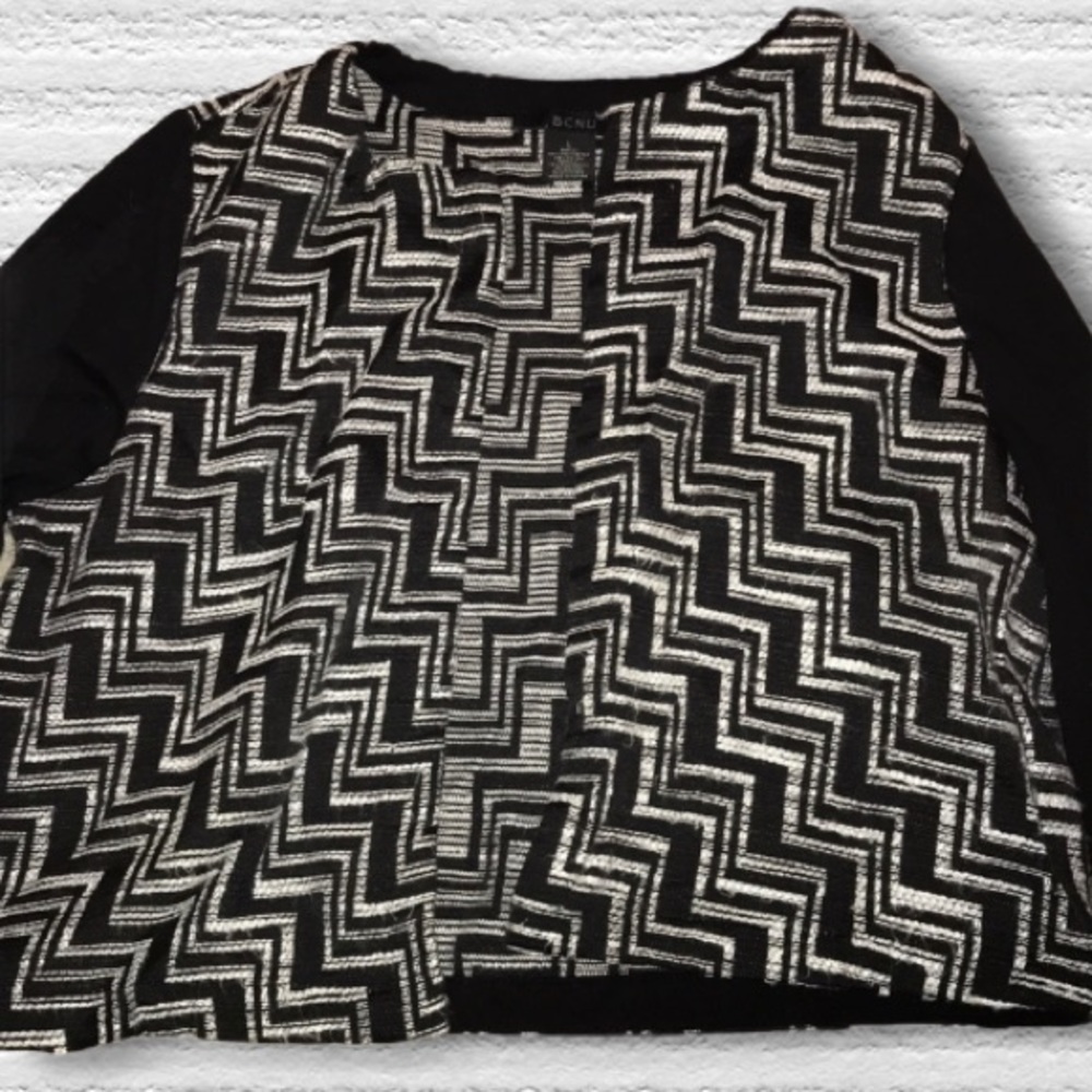 BCNU Black&White Blazer with Zig Zag Pattern SizeL